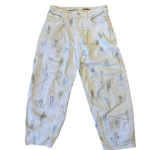 Anthropologie Pilcro The Breaker Tapered Jeans Artistic Paint like swatches 26 P